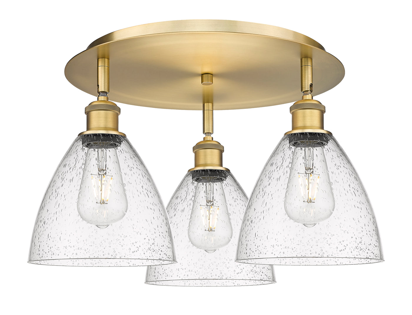 Ballston Semi-Flush Mount Satin Nickel