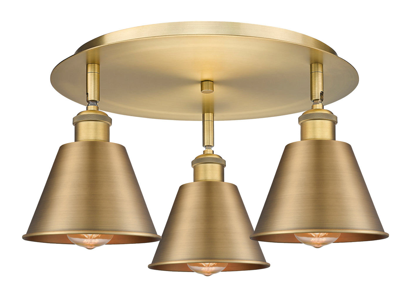 Ballston Semi-Flush Mount Satin Nickel