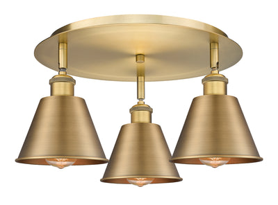 Ballston Semi-Flush Mount Satin Nickel