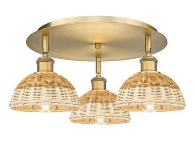 Ballston Semi-Flush Satin Nickel Brass