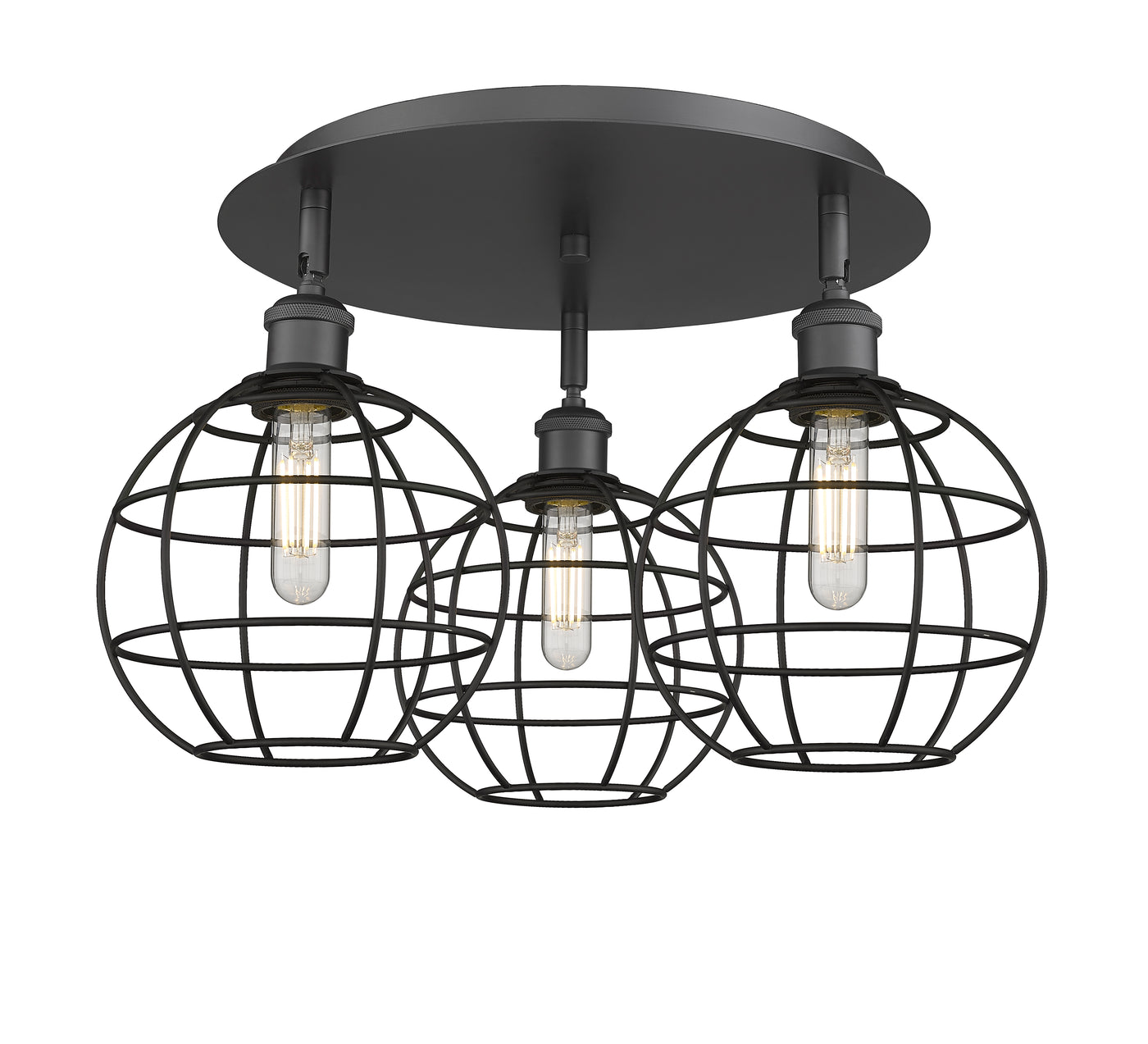 Ballston Semi-Flush Mount Satin Nickel Cast Brass