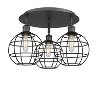 Ballston Semi-Flush Mount Satin Nickel Cast Brass