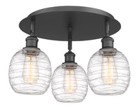 Ballston Semi-Flush Mount Satin Nickel Glass