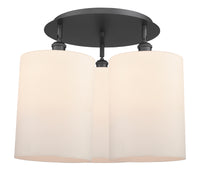 Ballston Semi-Flush Mount Satin Nickel Brass