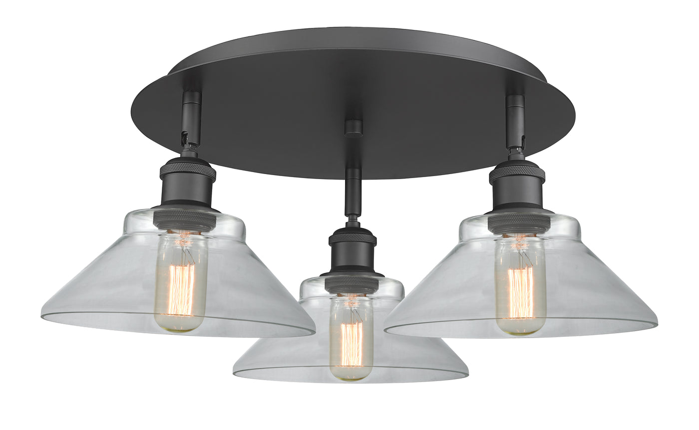 Ballston Semi-Flush Mount Satin Nickel Glass