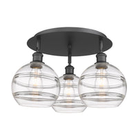Ballston Semi-Flush Mount Satin Nickel Glass