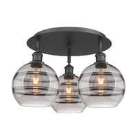 Ballston Semi-Flush Mount Satin Nickel Glass