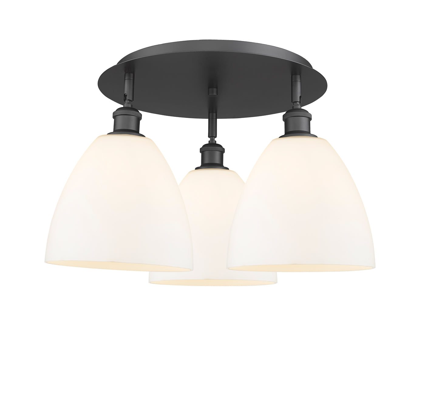 Ballston Semi-Flush Mount Satin Nickel Brass