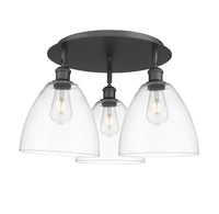 Ballston Semi-Flush Mount Satin Nickel Brass