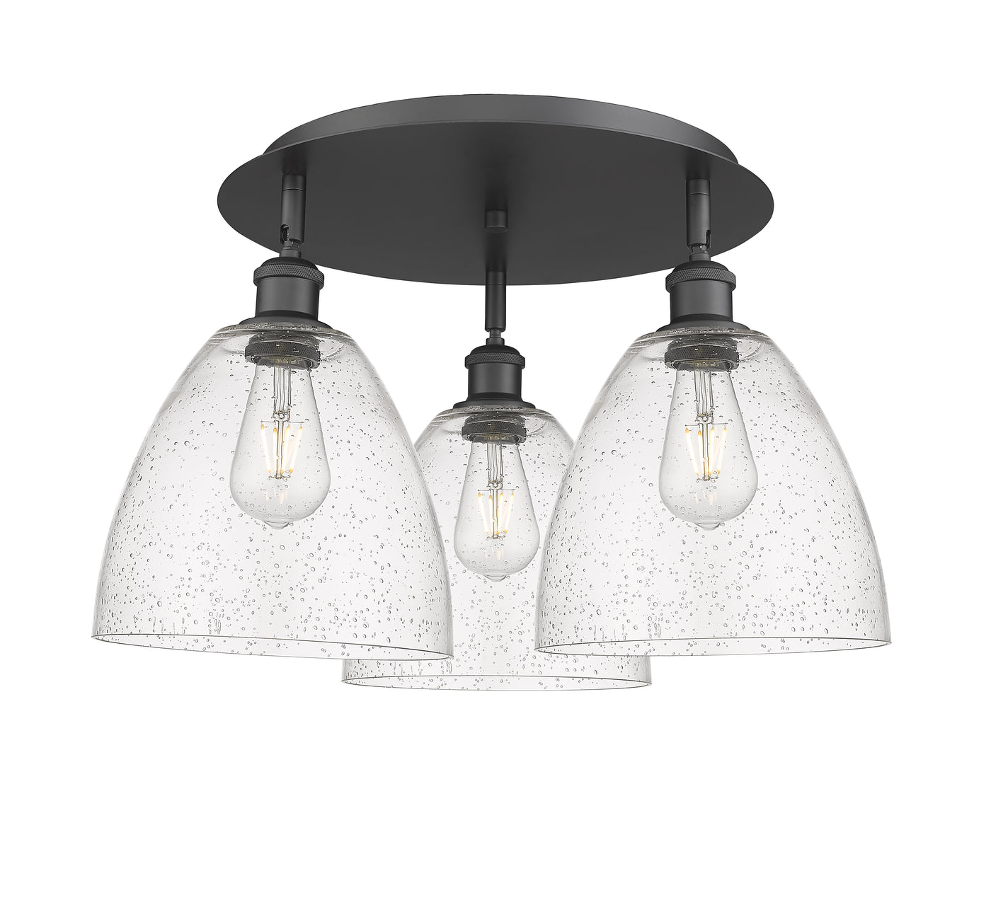 Ballston Semi-Flush Mount Satin Nickel Brass