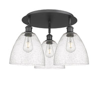 Ballston Semi-Flush Mount Satin Nickel Brass