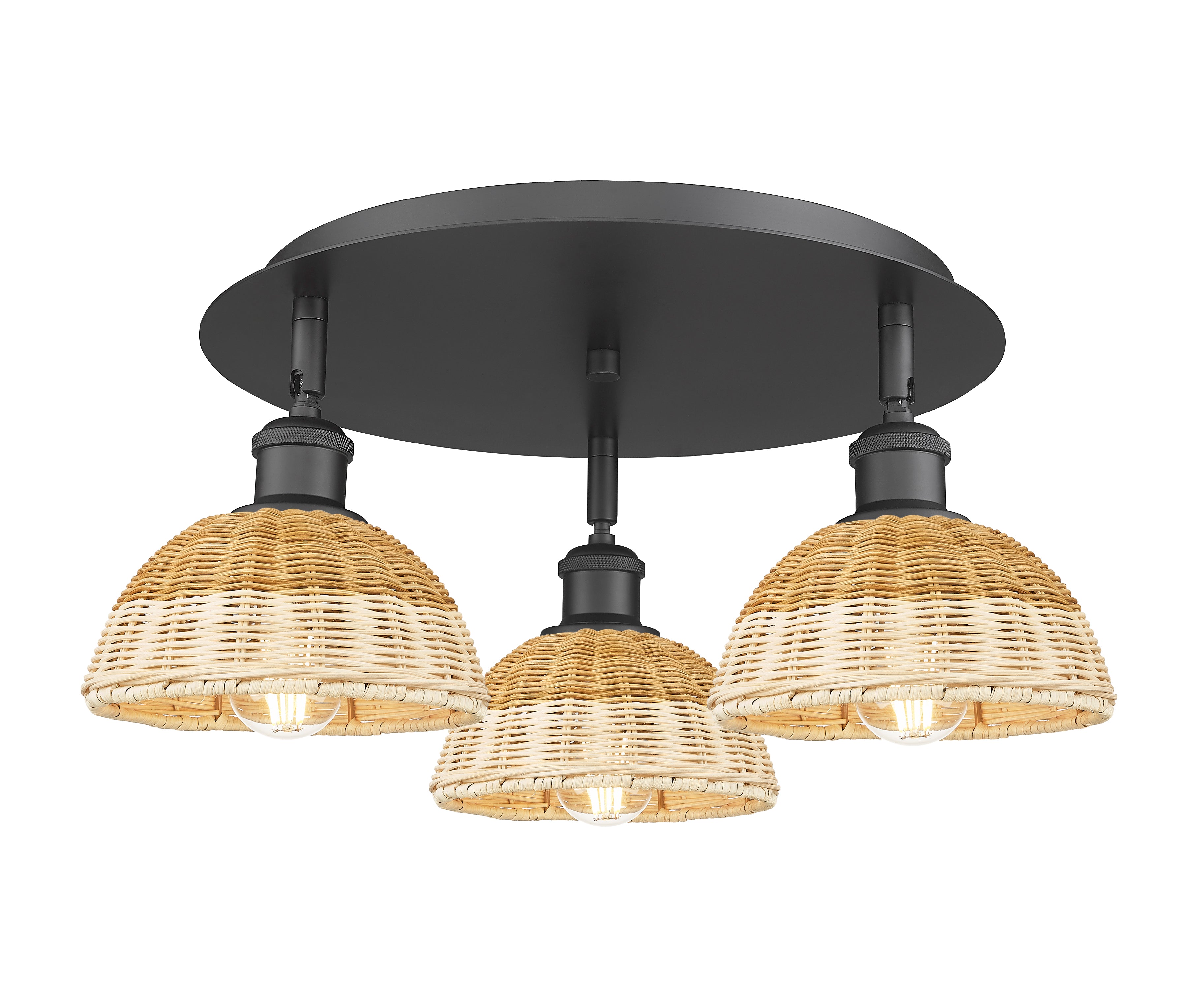 Ballston Semi-Flush Satin Nickel Brass