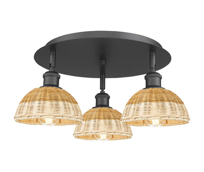Ballston Semi-Flush Satin Nickel Brass