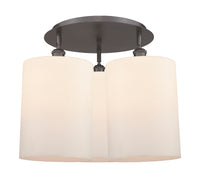 Ballston Semi-Flush Mount Satin Nickel Brass
