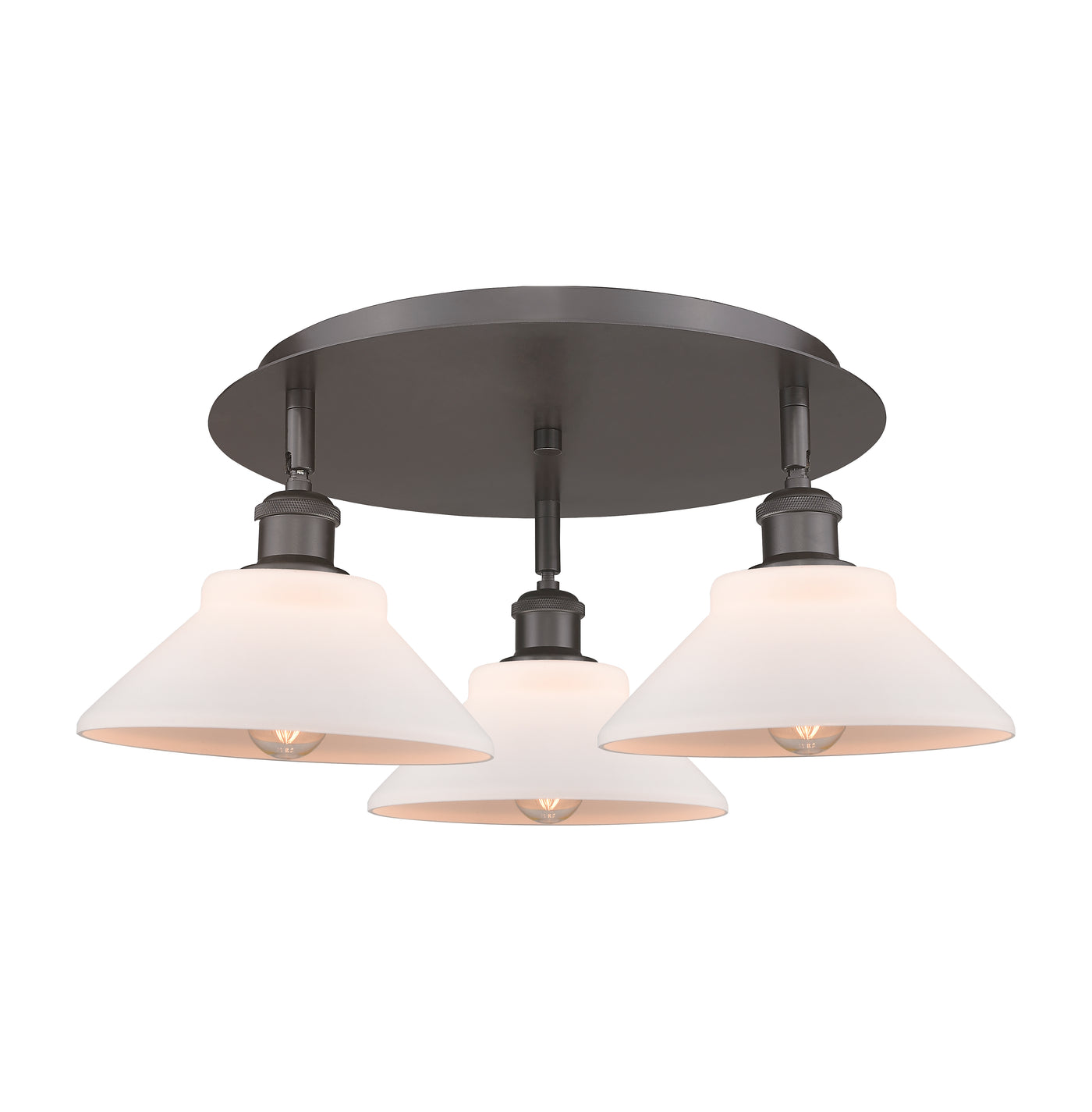 Ballston Semi-Flush Mount Satin Nickel Glass