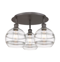 Ballston Semi-Flush Mount Satin Nickel Glass