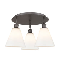 Ballston Semi-Flush Mount Satin Nickel Finish
