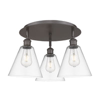 Ballston Semi-Flush Mount Satin Nickel Finish