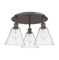Ballston Semi-Flush Mount Satin Nickel Finish