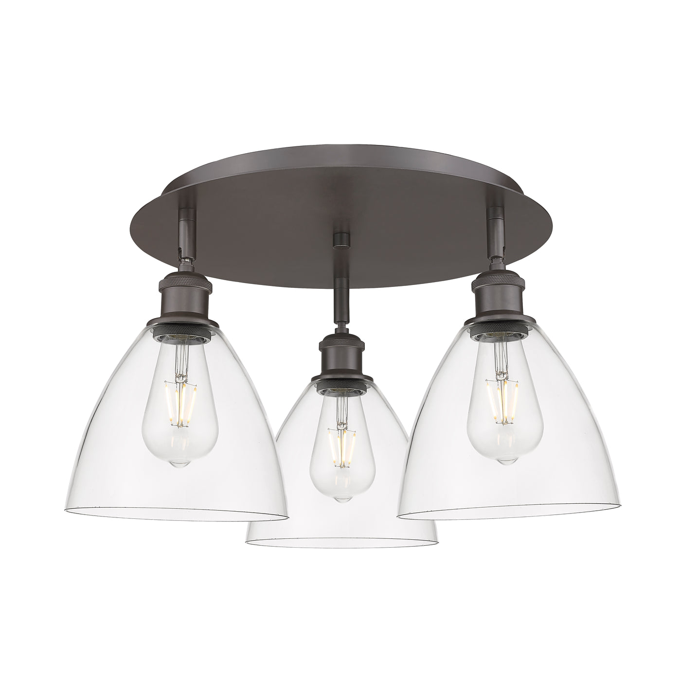 Ballston Semi-Flush Mount Satin Nickel