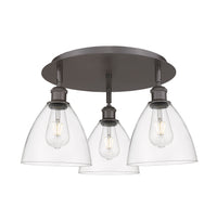 Ballston Semi-Flush Mount Satin Nickel