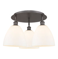 Ballston Semi-Flush Mount Satin Nickel Brass
