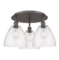Ballston Semi-Flush Mount Satin Nickel Brass