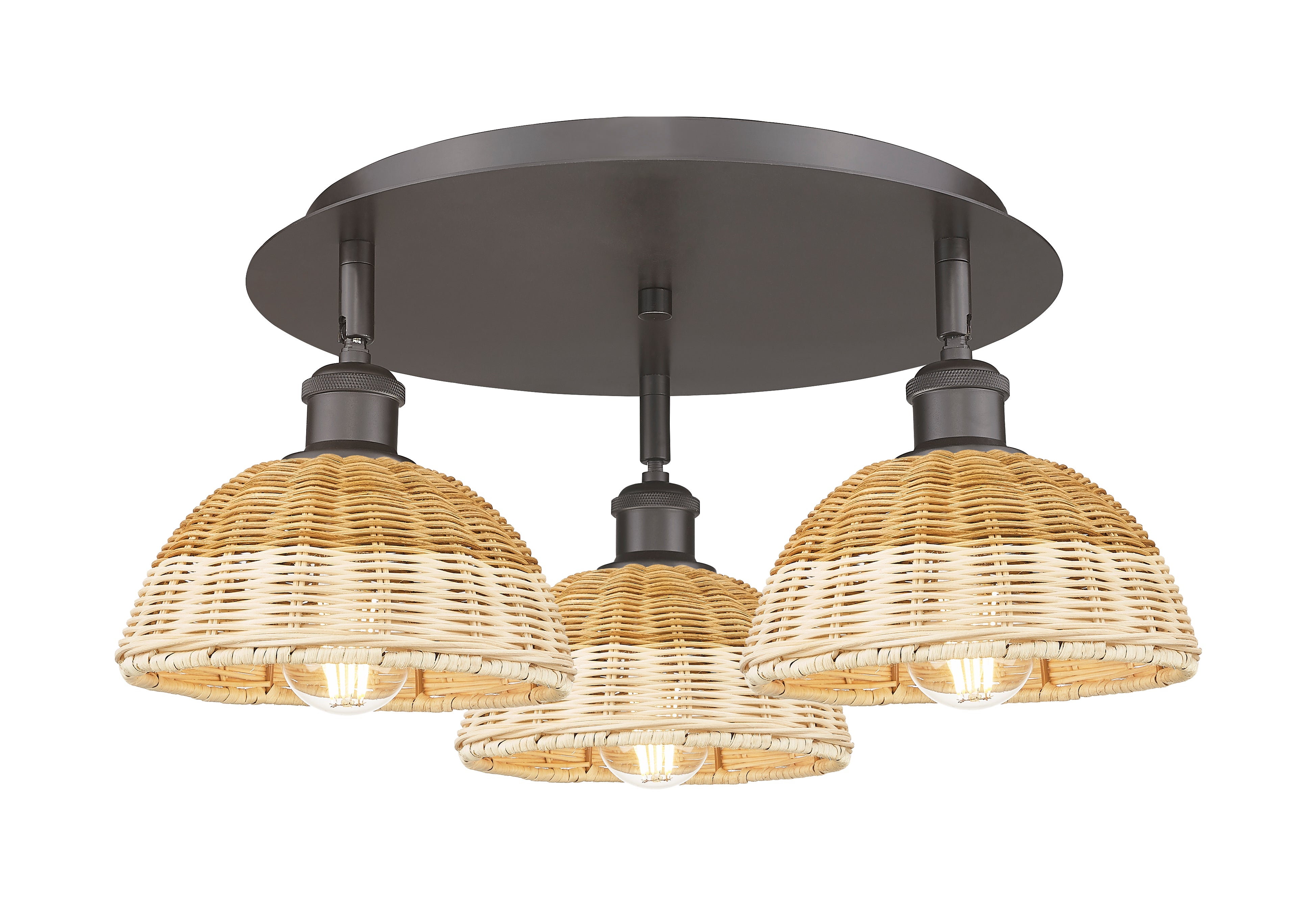 Ballston Semi-Flush Satin Nickel Brass