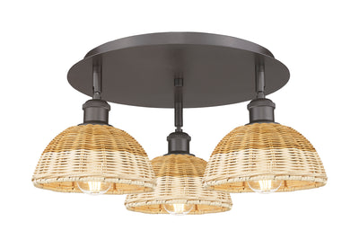 Ballston Semi-Flush Satin Nickel Brass