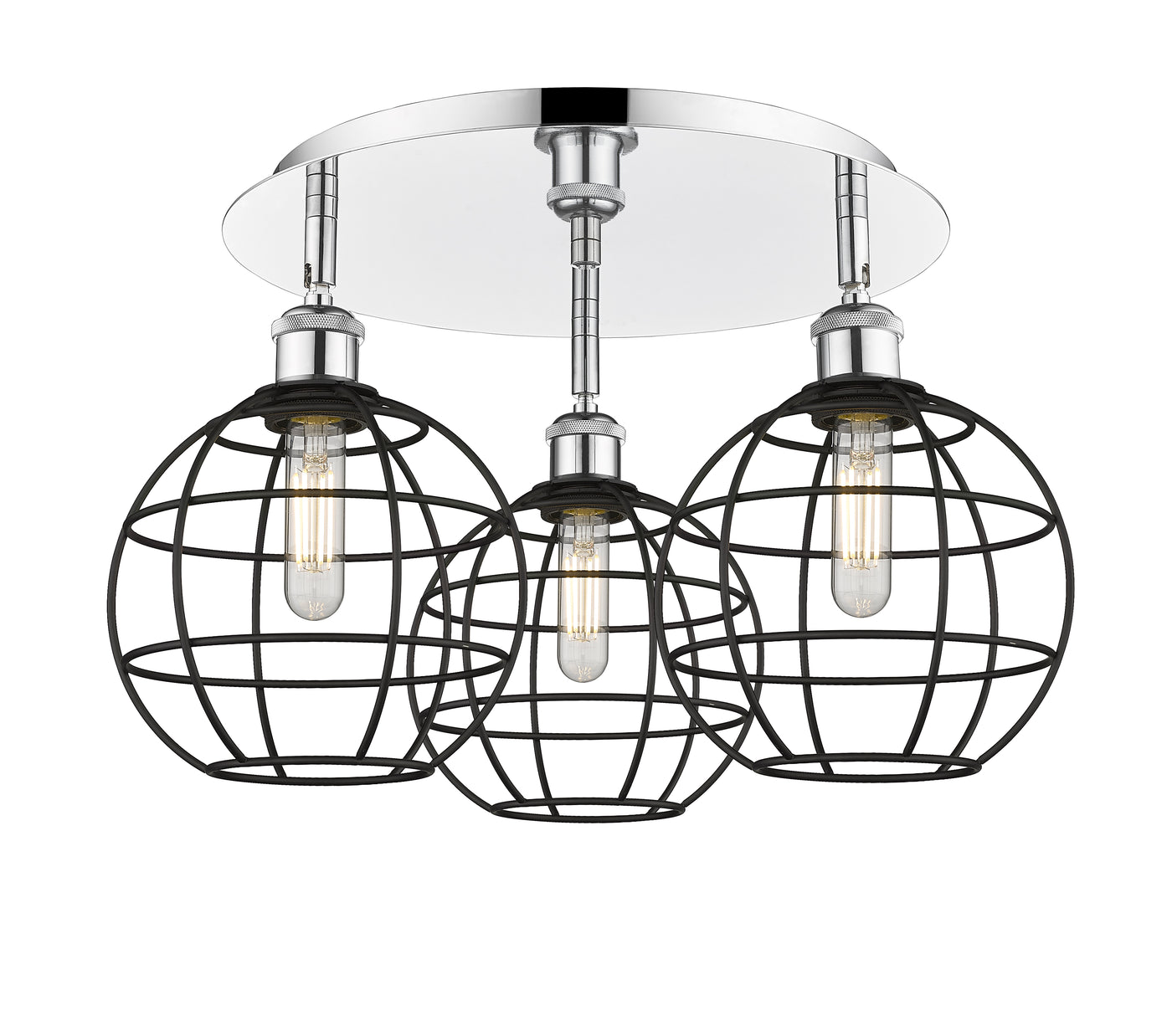 Ballston Semi-Flush Mount Satin Nickel Cast Brass