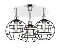 Ballston Semi-Flush Mount Satin Nickel Cast Brass
