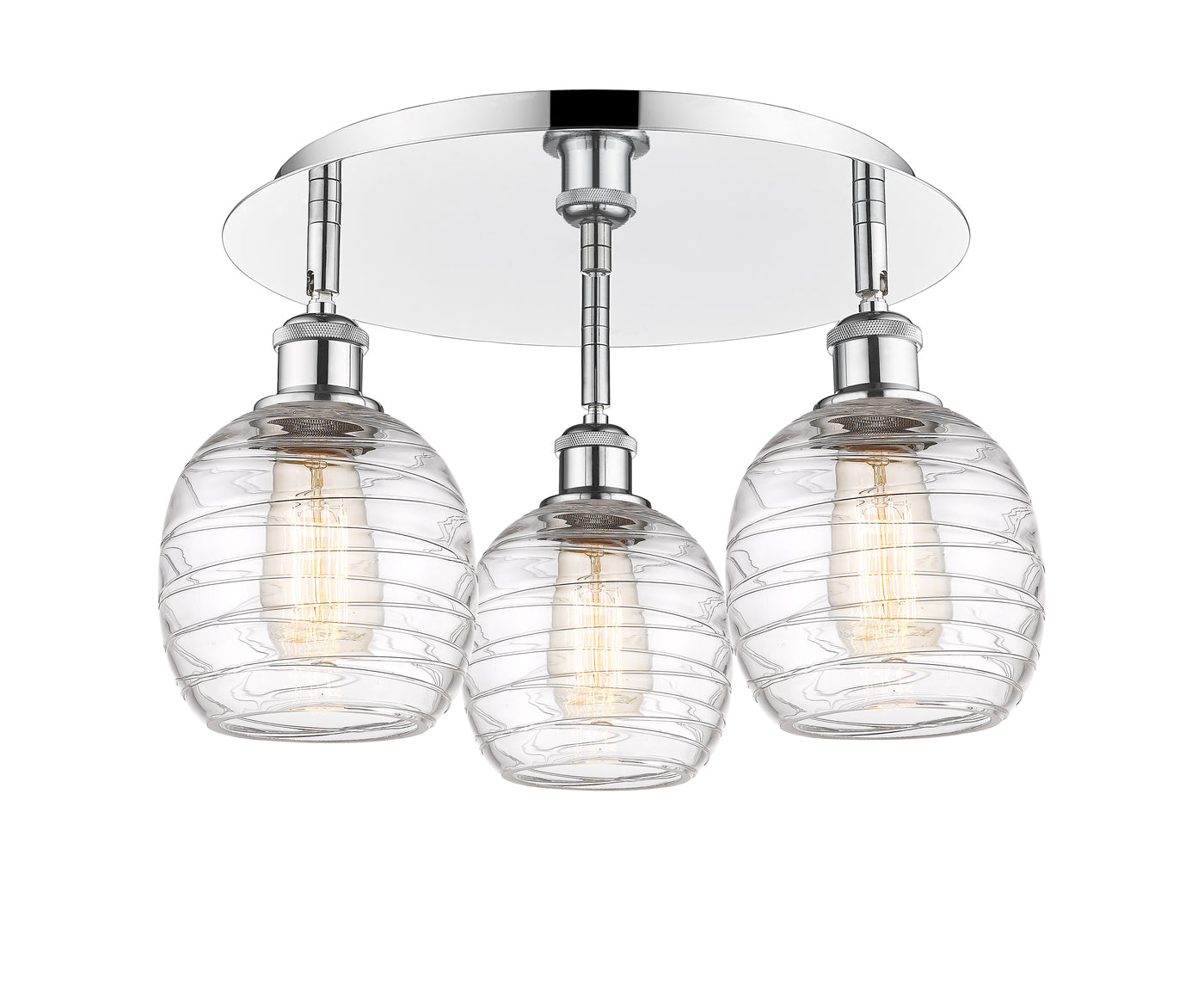 Ballston Semi-Flush Mount Satin Nickel Glass