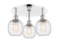 Ballston Semi-Flush Mount Satin Nickel Glass