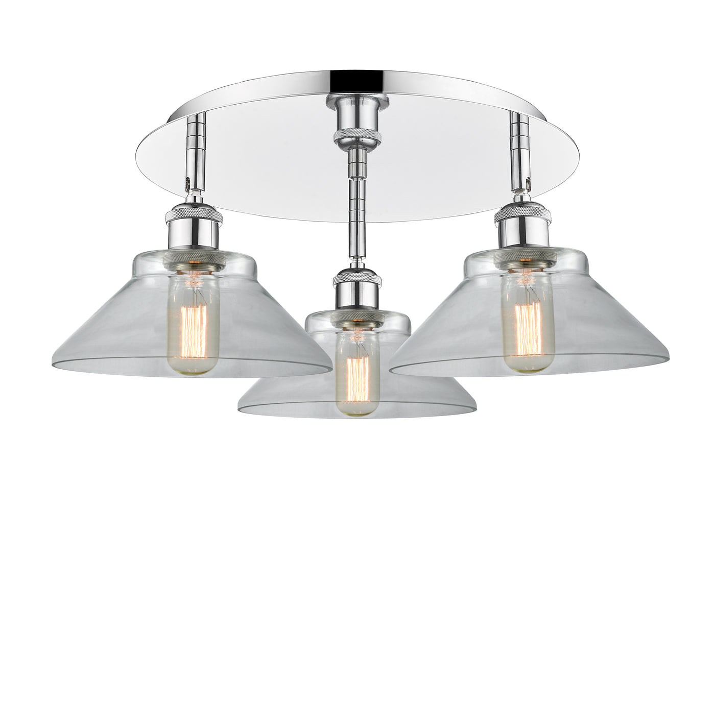Ballston Semi-Flush Mount Satin Nickel Glass