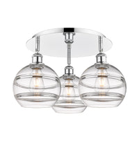 Ballston Semi-Flush Mount Satin Nickel Glass
