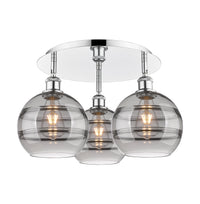 Ballston Semi-Flush Mount Satin Nickel Glass
