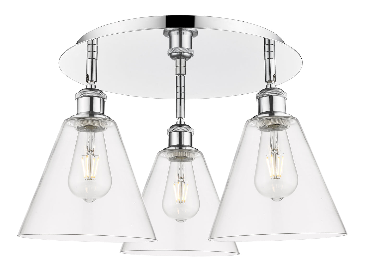 Ballston Semi-Flush Mount Satin Nickel Finish