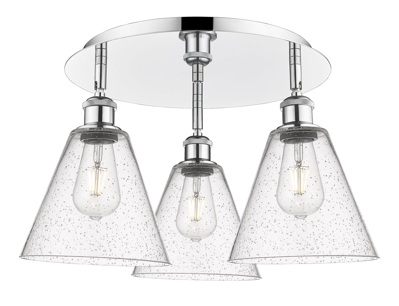 Ballston Semi-Flush Mount Satin Nickel Finish