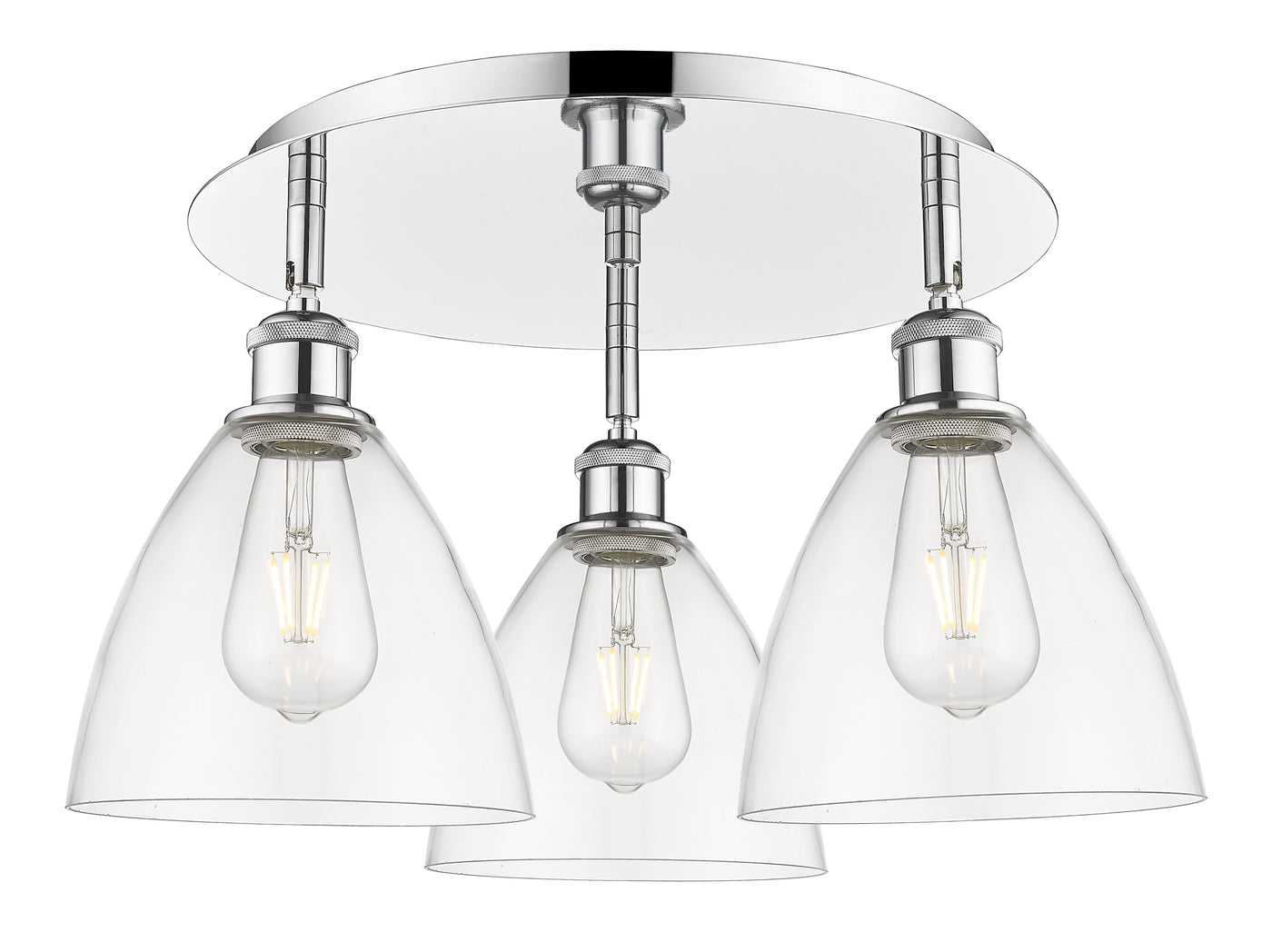 Ballston Semi-Flush Mount Satin Nickel