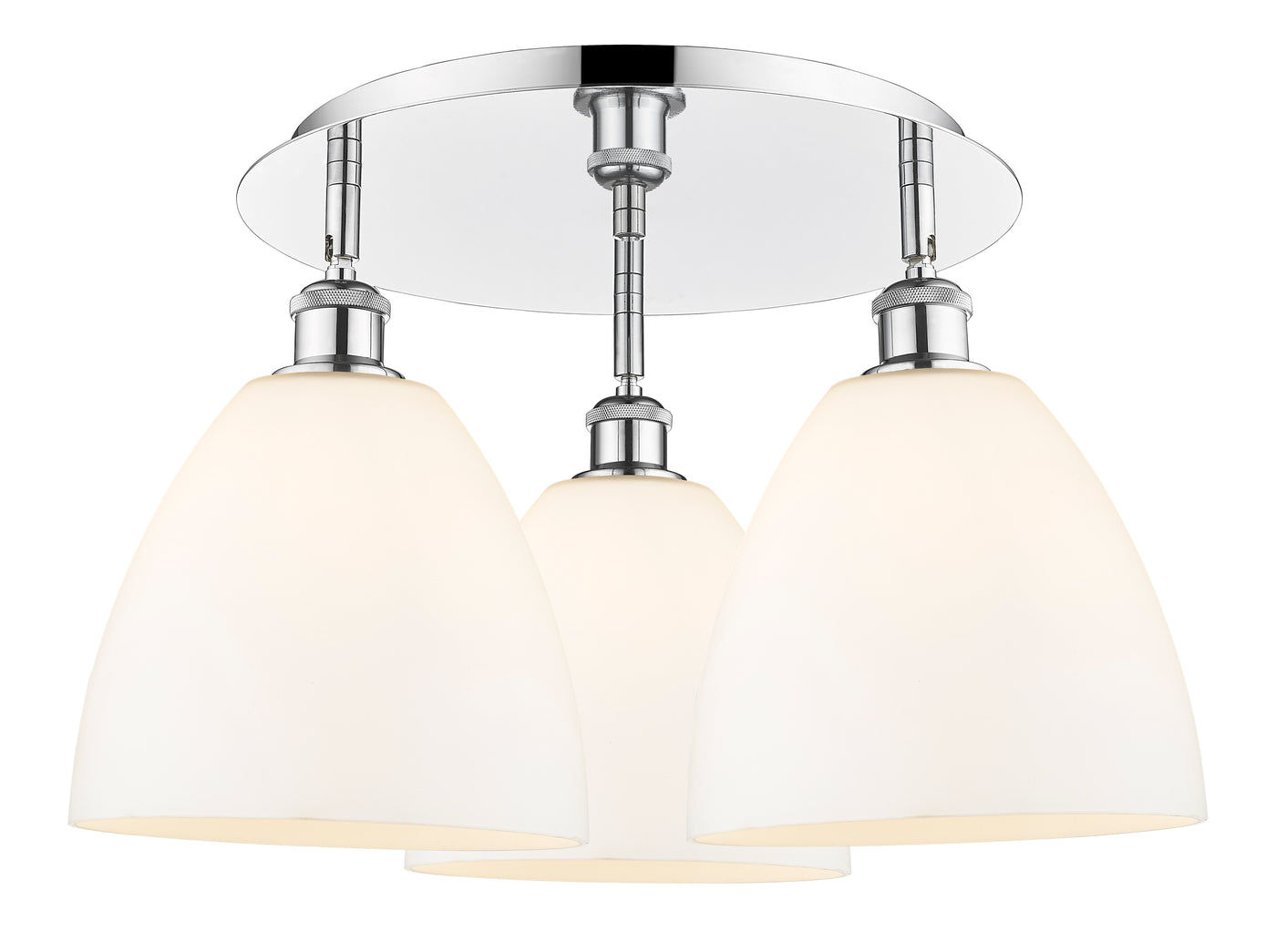 Ballston Semi-Flush Mount Satin Nickel Brass