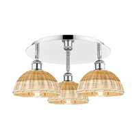 Ballston Semi-Flush Satin Nickel Brass