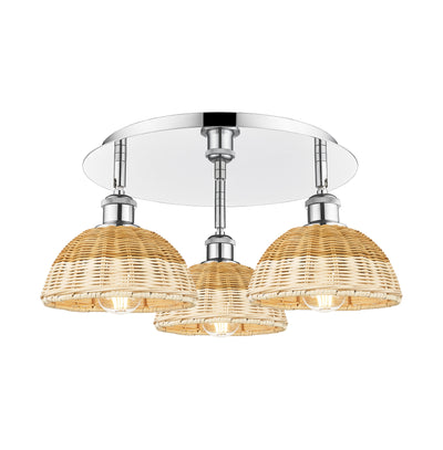 Ballston Semi-Flush Satin Nickel Brass