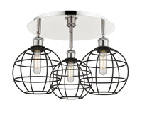 Ballston Semi-Flush Mount Satin Nickel Cast Brass