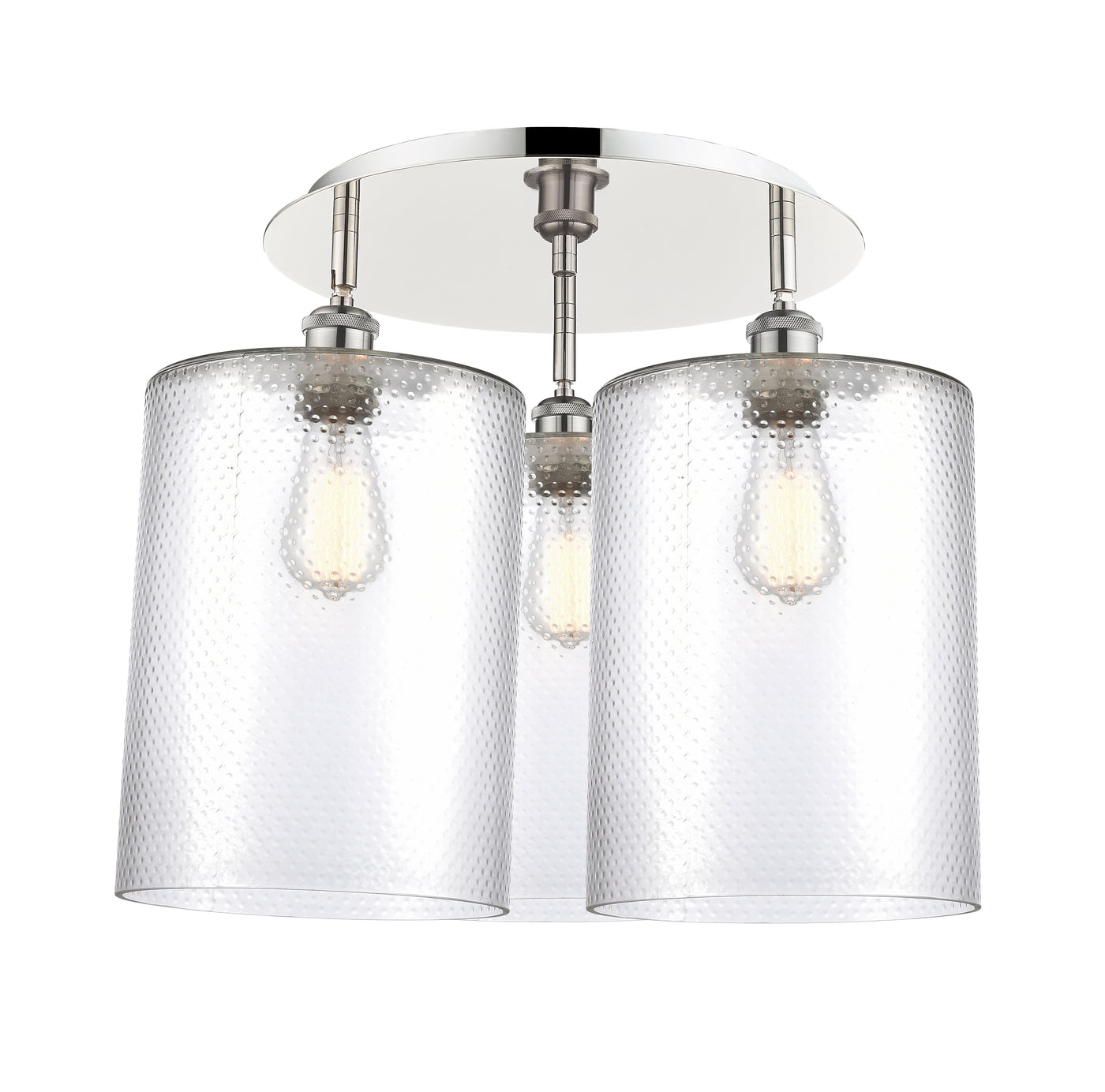 Ballston Semi-Flush Mount Satin Nickel Brass