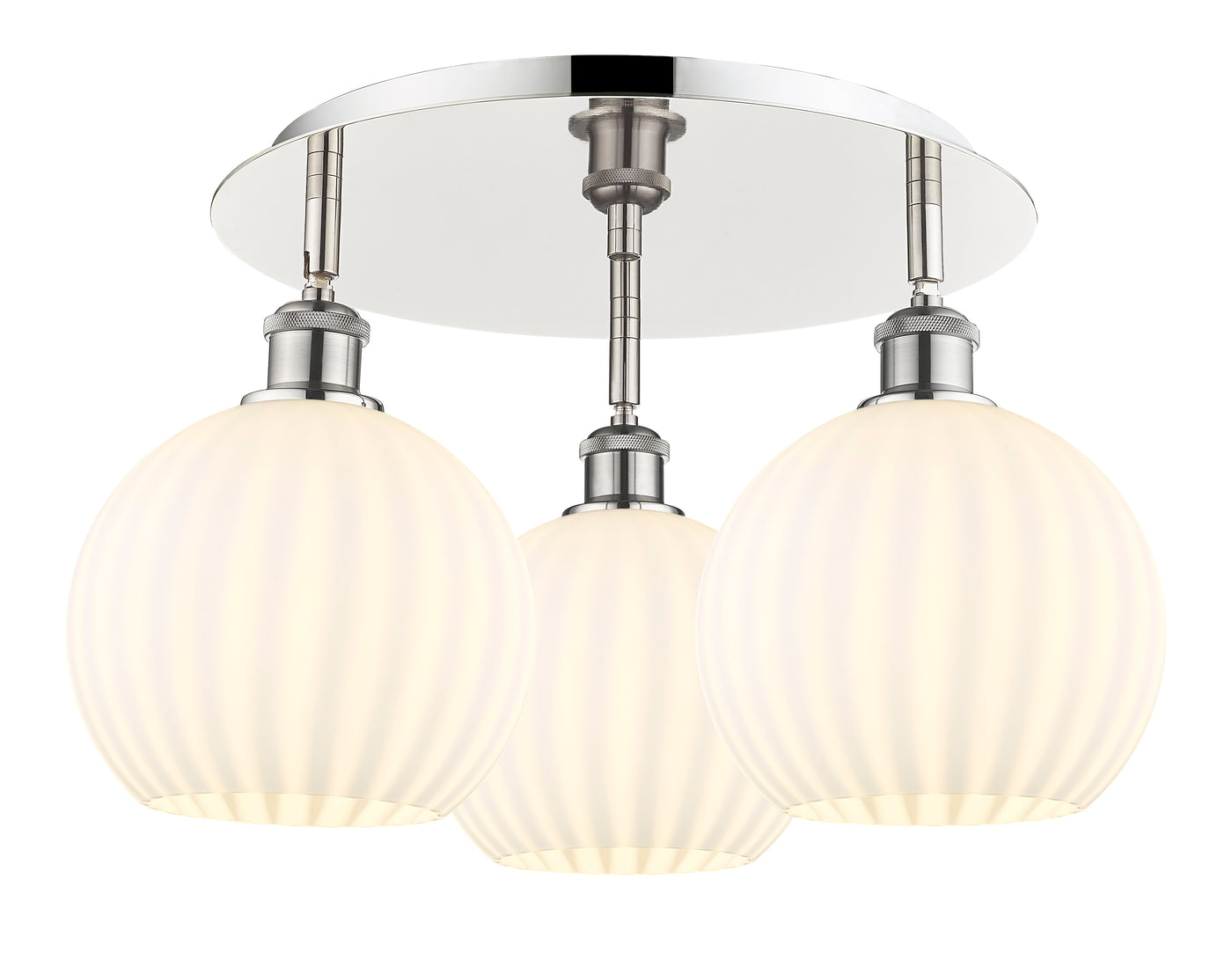 Ballston Semi-Flush Mount Satin Nickel Steel
