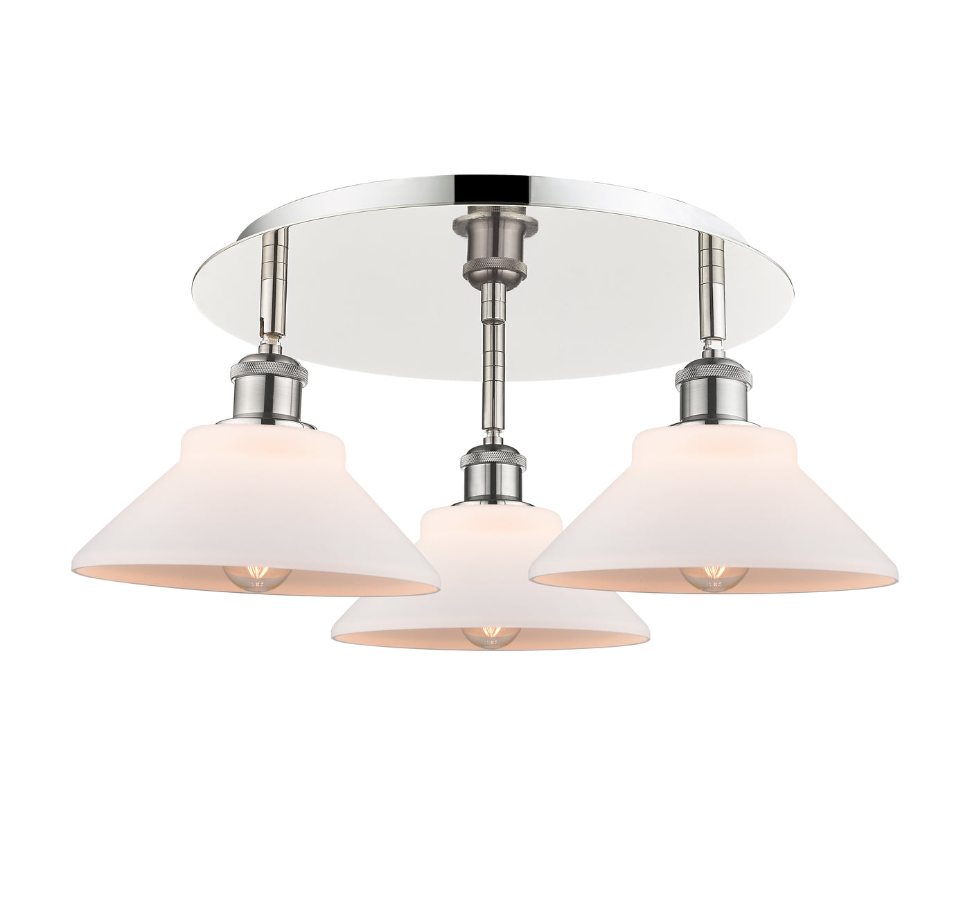 Ballston Semi-Flush Mount Satin Nickel Glass
