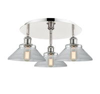 Ballston Semi-Flush Mount Satin Nickel Glass