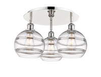 Ballston Semi-Flush Mount Satin Nickel Glass