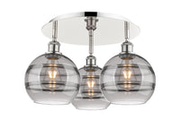 Ballston Semi-Flush Mount Satin Nickel Glass