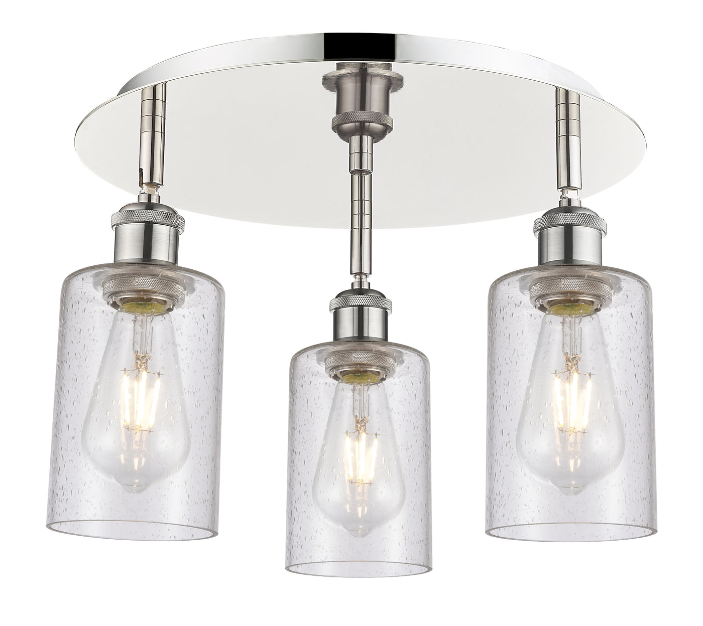 Ballston Semi-Flush Satin Nickel Brass